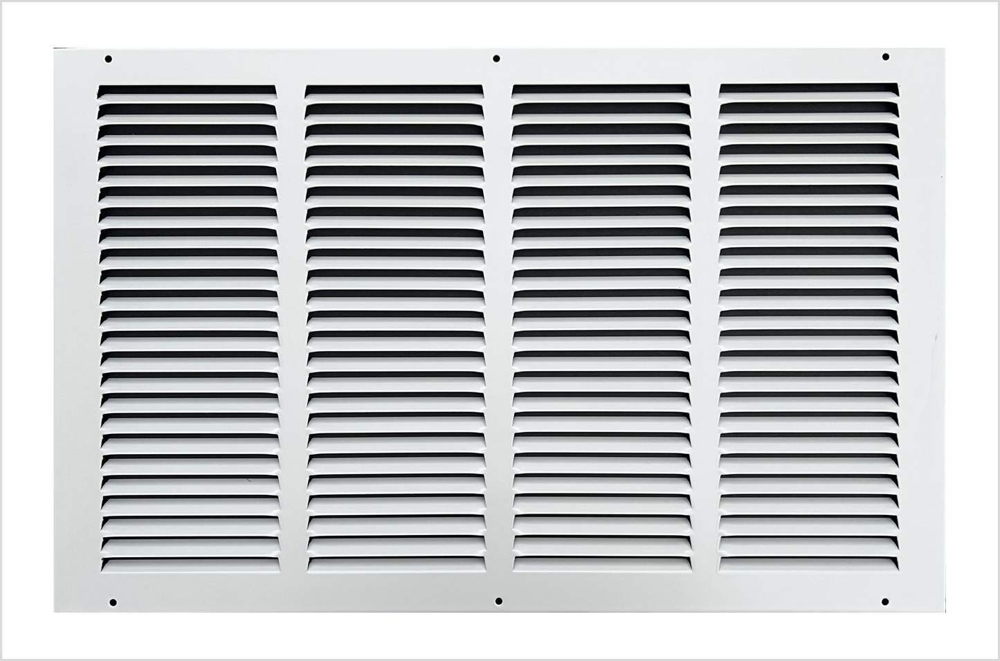 Fits 20x12 Duct Opening Stamped Steel Return Air Grille Vent Cover Grille for Sidewall and Ceiling in White Surface Dimensions: 21.75"W X 13.75"H (20" W x 12" H Duct Opening)