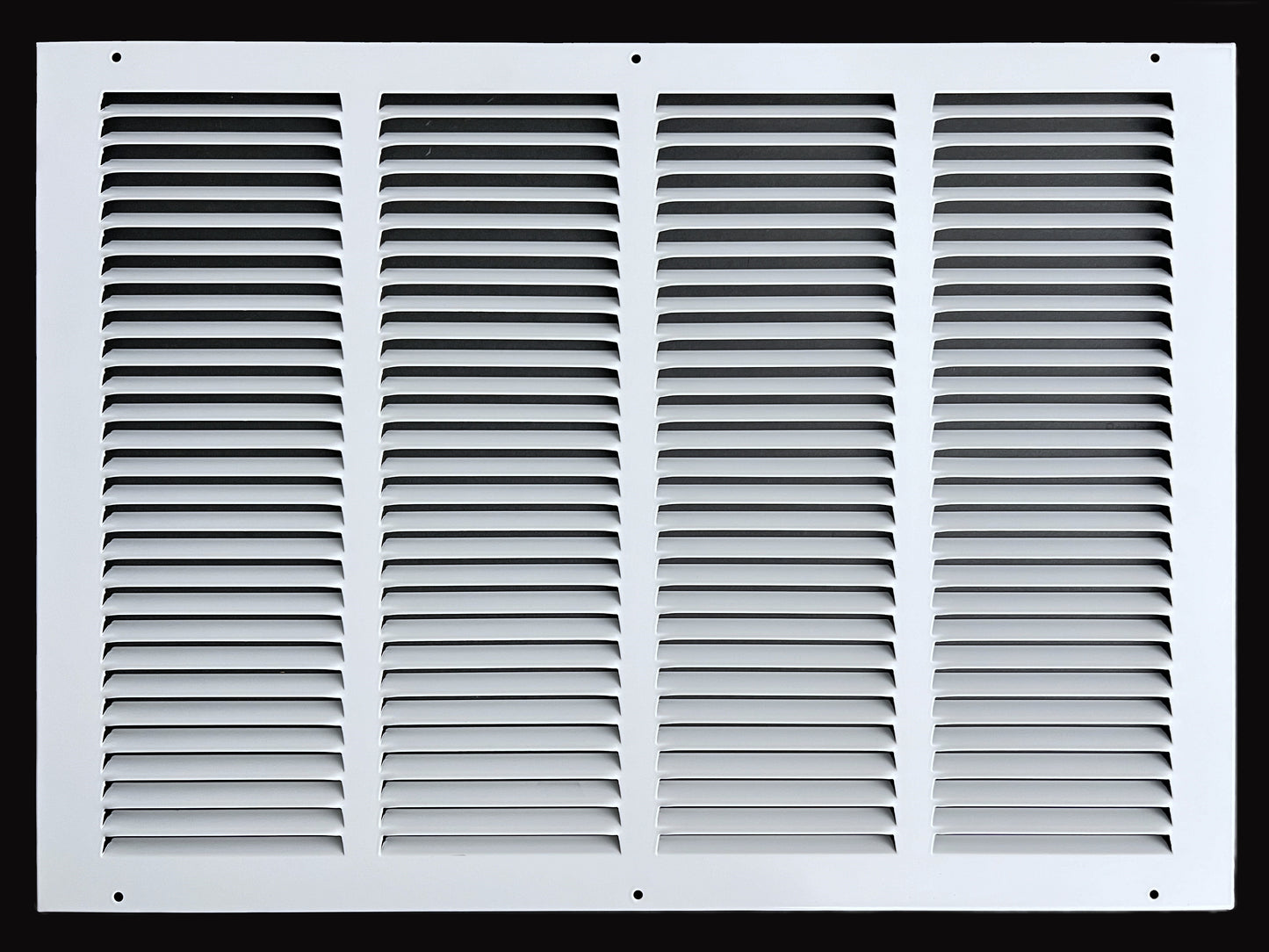 Fits 20x12 Duct Opening Stamped Steel Return Air Grille Vent Cover Grille for Sidewall and Ceiling in White Surface Dimensions: 21.75"W X 13.75"H (20" W x 12" H Duct Opening)