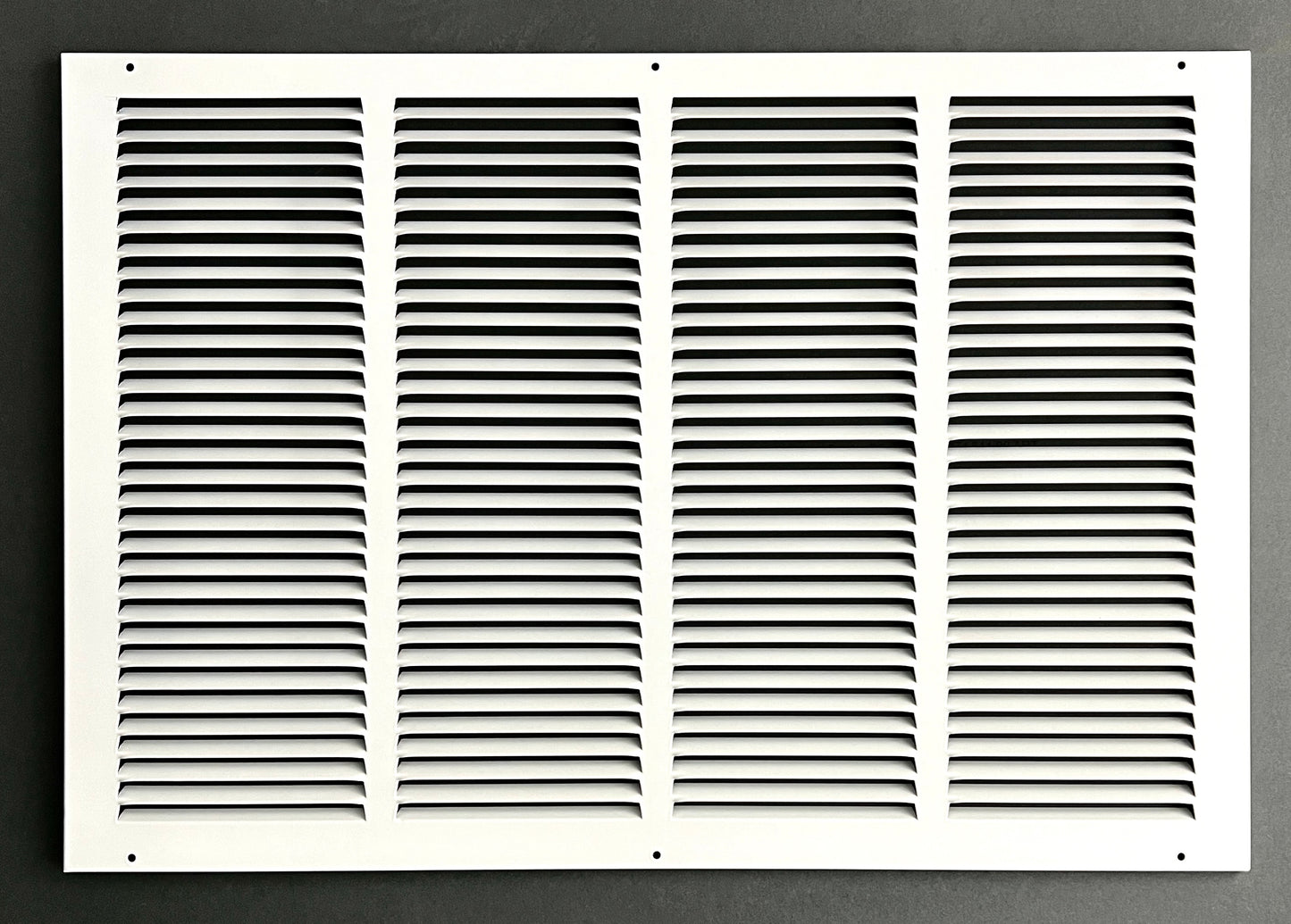 24"x16" Stamped Face Steel Return Grille Vent Cover White Powder Coating Without Frame Outside Dimension 25.75"x17.75"
