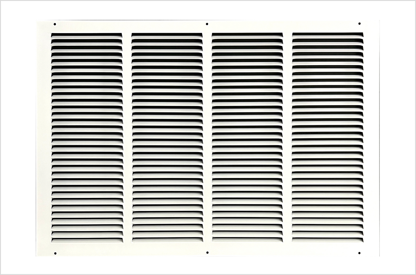 24"x16" Stamped Face Steel Return Grille Vent Cover White Powder Coating Without Frame Outside Dimension 25.75"x17.75"