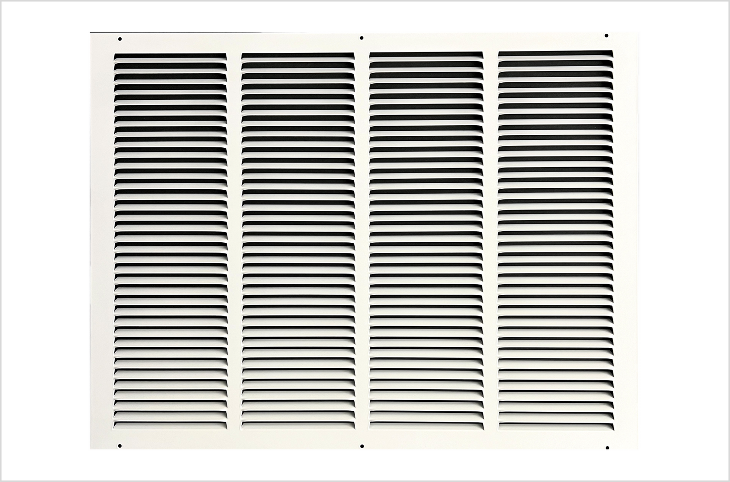 24"x18" Stamped Face Steel Return Grille Vent Cover White Poweder Coating Without Frame Outside Dimension 25.75"x19.75"