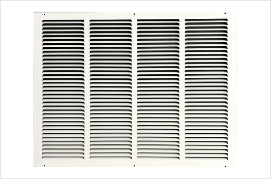 24"x18" Stamped Face Steel Return Grille Vent Cover White Poweder Coating Without Frame Outside Dimension 25.75"x19.75"