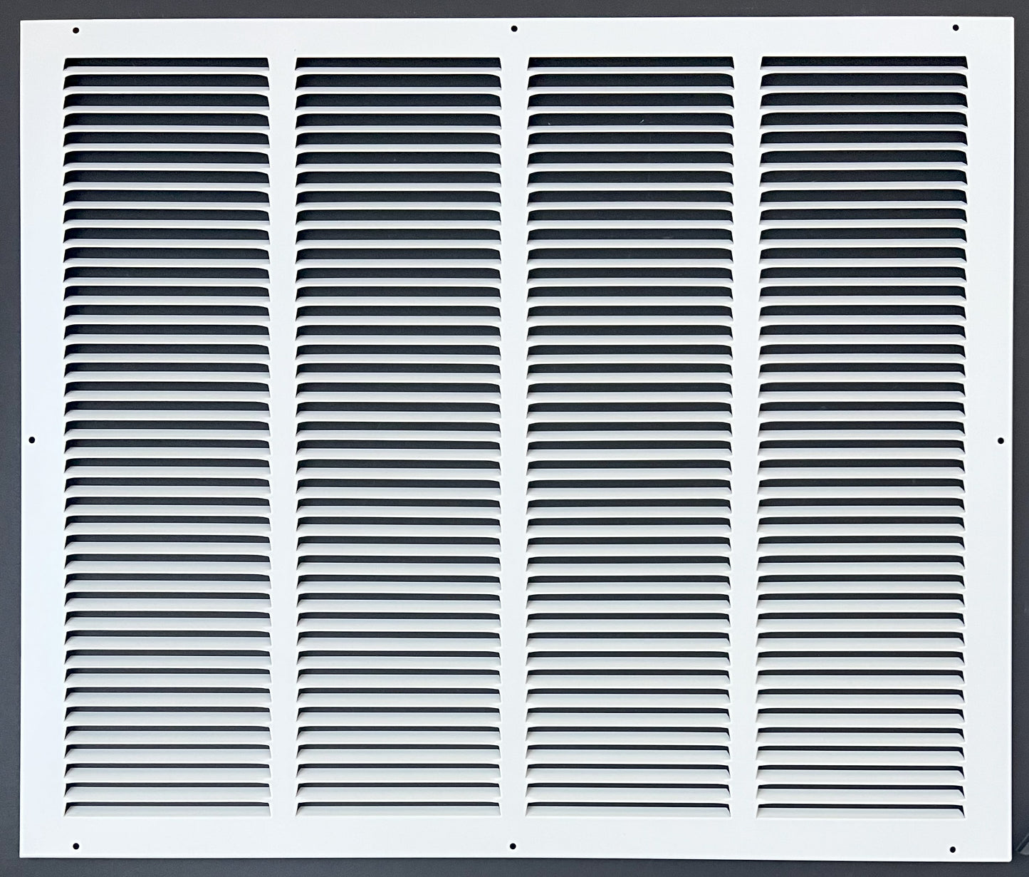 24"x20" Stamped Face Steel Return Grille Vent Cover White Poweder Coating Without Frame Outside Dimension 25.75"x21.75"