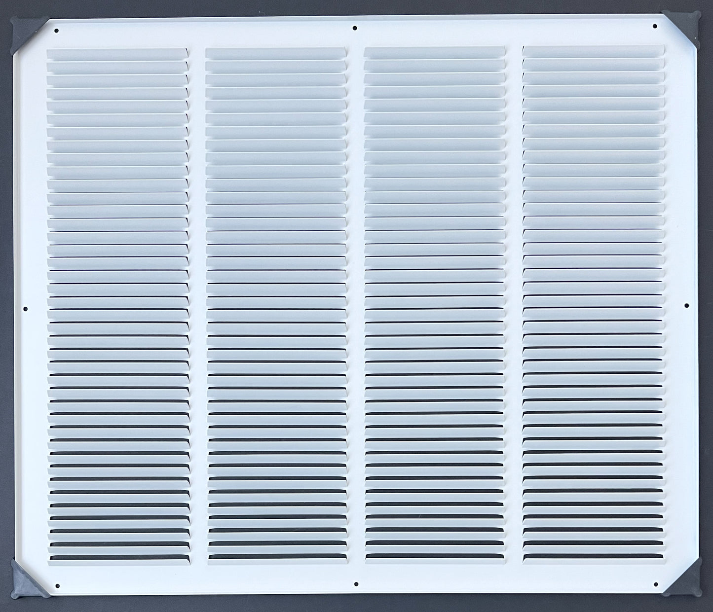 24"x20" Stamped Face Steel Return Grille Vent Cover White Poweder Coating Without Frame Outside Dimension 25.75"x21.75"