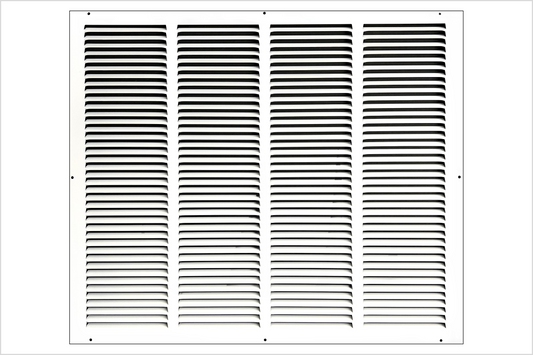 24"x20" Stamped Face Steel Return Grille Vent Cover White Poweder Coating Without Frame Outside Dimension 25.75"x21.75"