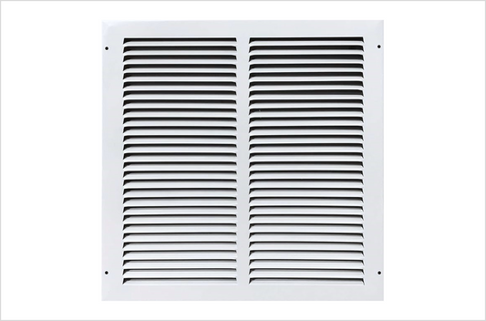 12"x12" Stamped Face Steel Return Grille Vent Cover White Poweder Coating Without Frame Outside Dimension 13.75"x13.75"