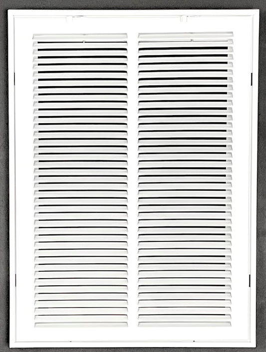 14"w x 20"h (Duct opening size) steel filter return grille with removable door for 1-inch filter replacement - Overall dimensions: 16.6"w X 22.6"h