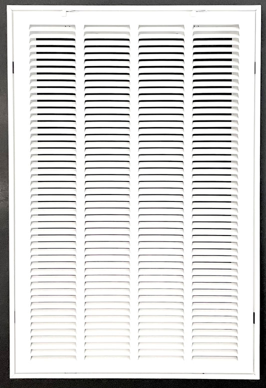 16"x25" Stamped Face Steel Filter Return Grille Vent Cover White Poweder Coating with Frame Outside Dimension 18.6"x27.6"