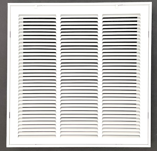 18"x18" Stamped Face Steel Filter Return Grille Vent Cover White Poweder Coating with Frame Outside Dimension 20.6"x20.6"