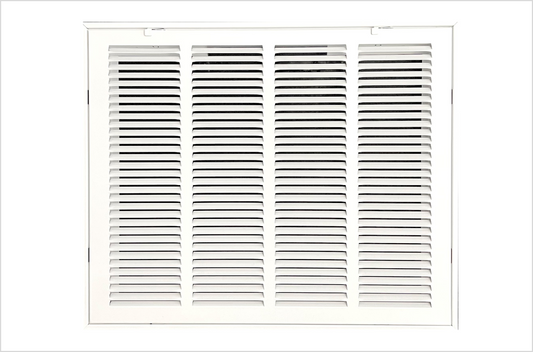 20"x16" Stamped Face Steel Filter Return Grille Vent Cover White Poweder Coating with Frame Outside Dimension 22.6"x18.6"