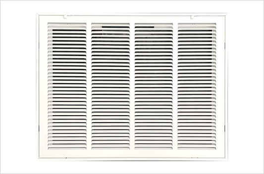 24"x18" Stamped Face Steel Filter Return Grille Vent Cover White Powder Coating with Frame Outside Dimension 26.6"x20.6"