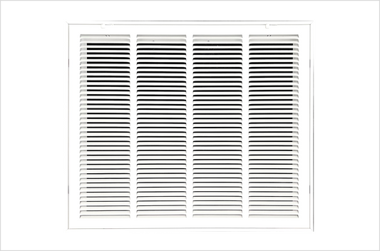 24"x20" Stamped Face Steel Filter Return Grille Vent Cover White Poweder Coating with Frame Outside Dimension 26.6"x22.6"