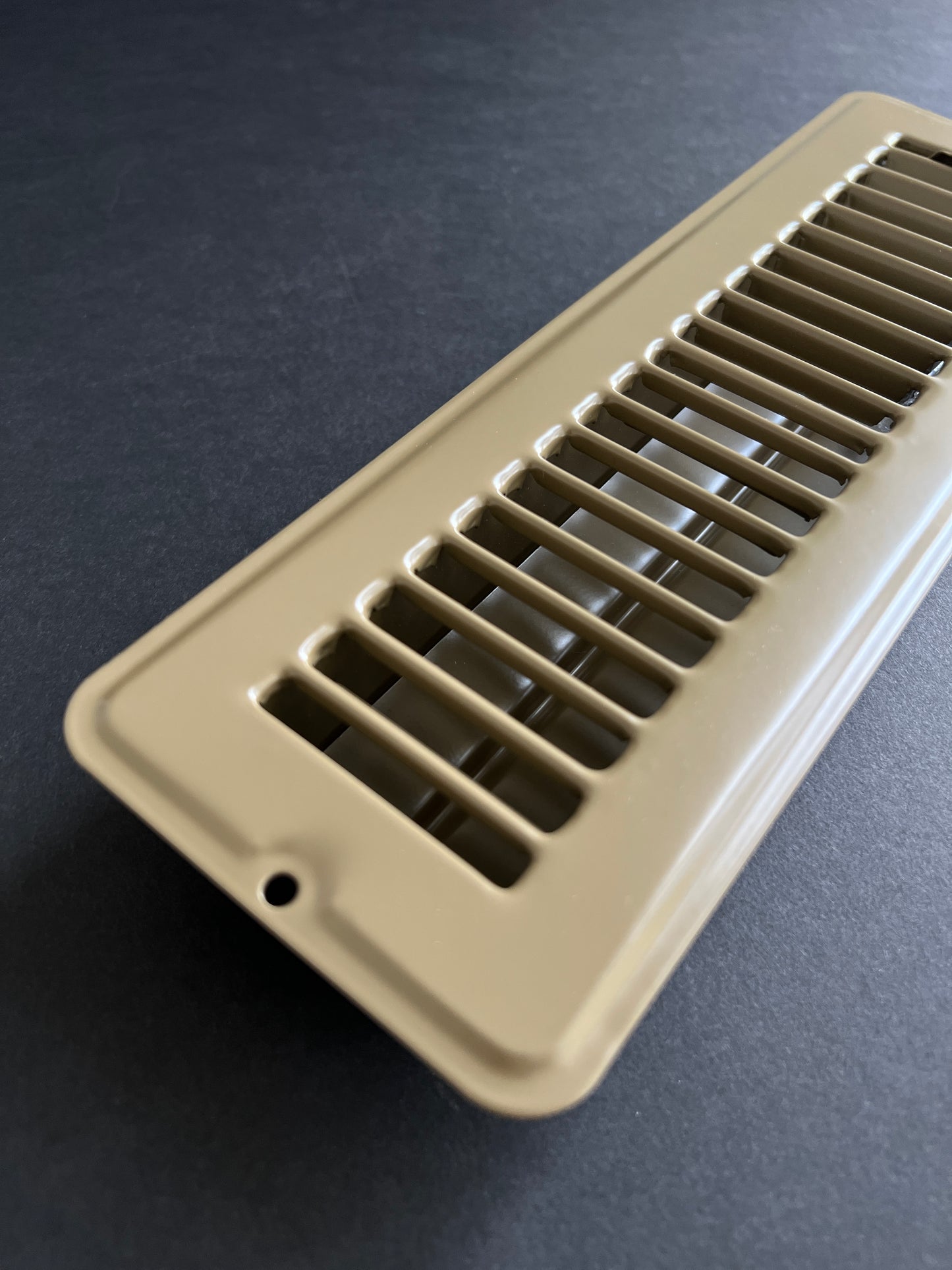 RV and Home Brown Stamped Steel Floor Diffuser/Register with Damper 10" X 2" (Duct Opening Size)