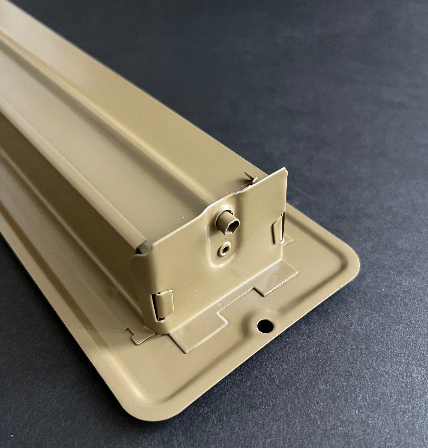 RV and Home Brown Stamped Steel Floor Diffuser/Register with Damper 10" X 2" (Duct Opening Size)