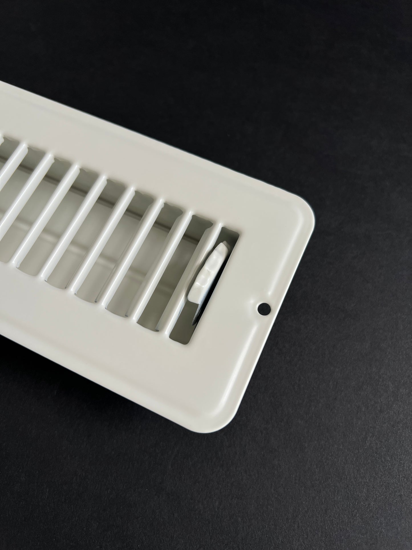 RV and Home White Stamped Steel Floor Diffuser/Register with damper 14" X 2" (duct opening size) Outside dimension 15.5"x 3.75"