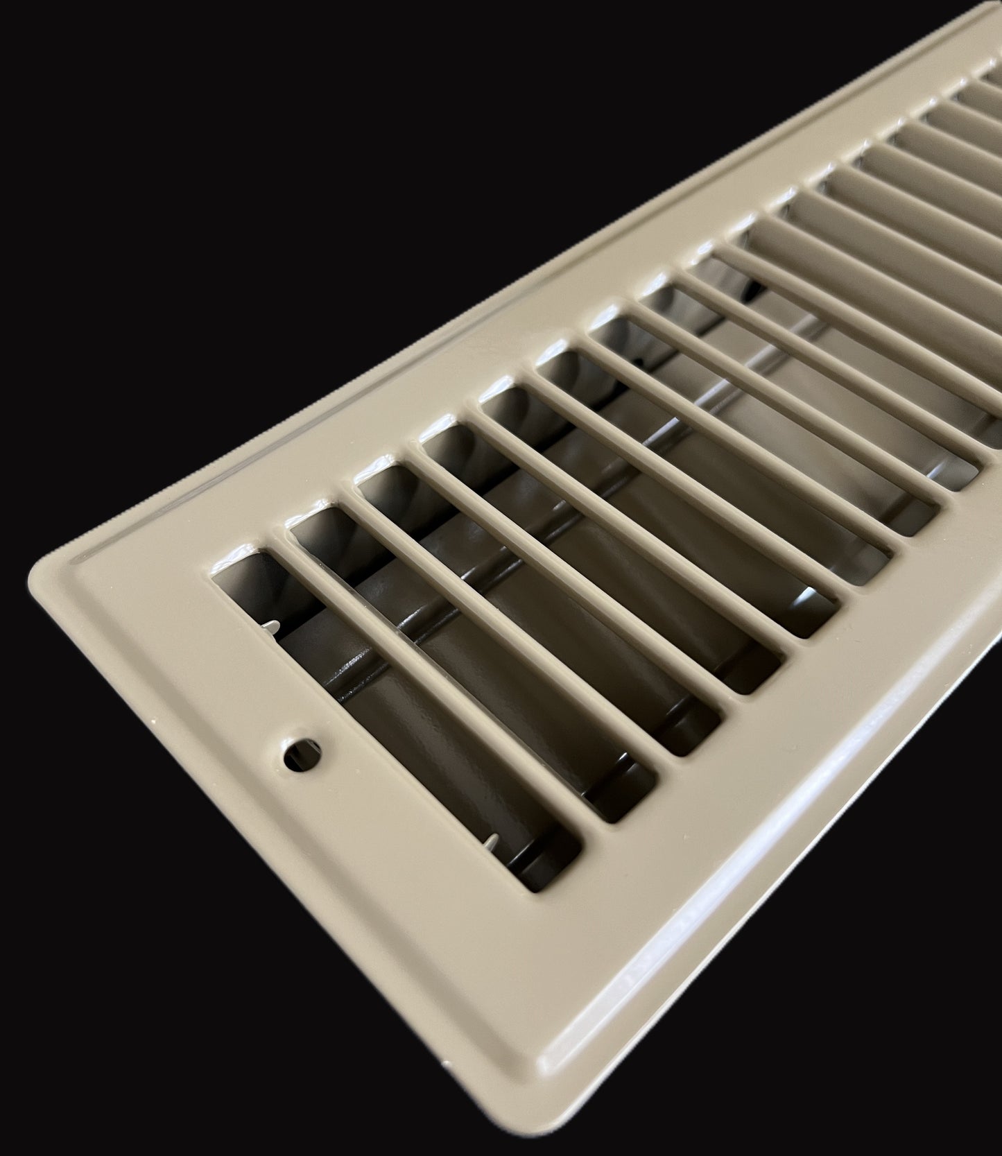 RV and Home Brown Stamped Steel Floor Diffuser/Register with Damper 10" X 3" (Duct Opening Size) Outside Dimension 11.5"x 4.5"