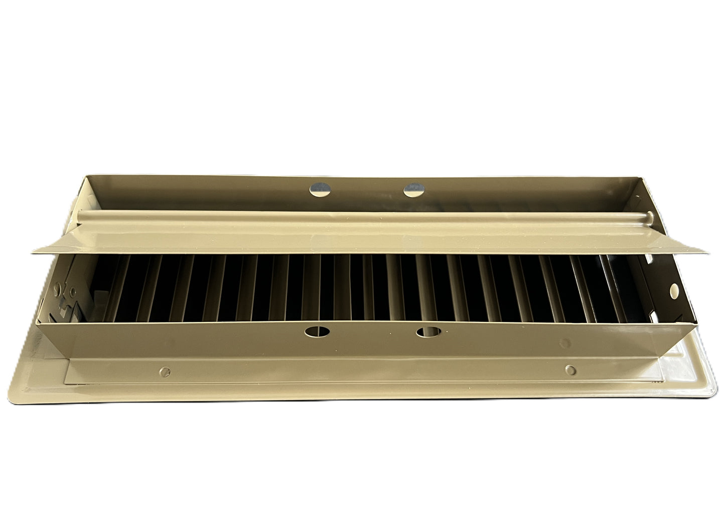 RV and Home Brown Stamped Steel Floor Diffuser/Register with Damper 10" X 3" (Duct Opening Size) Outside Dimension 11.5"x 4.5"