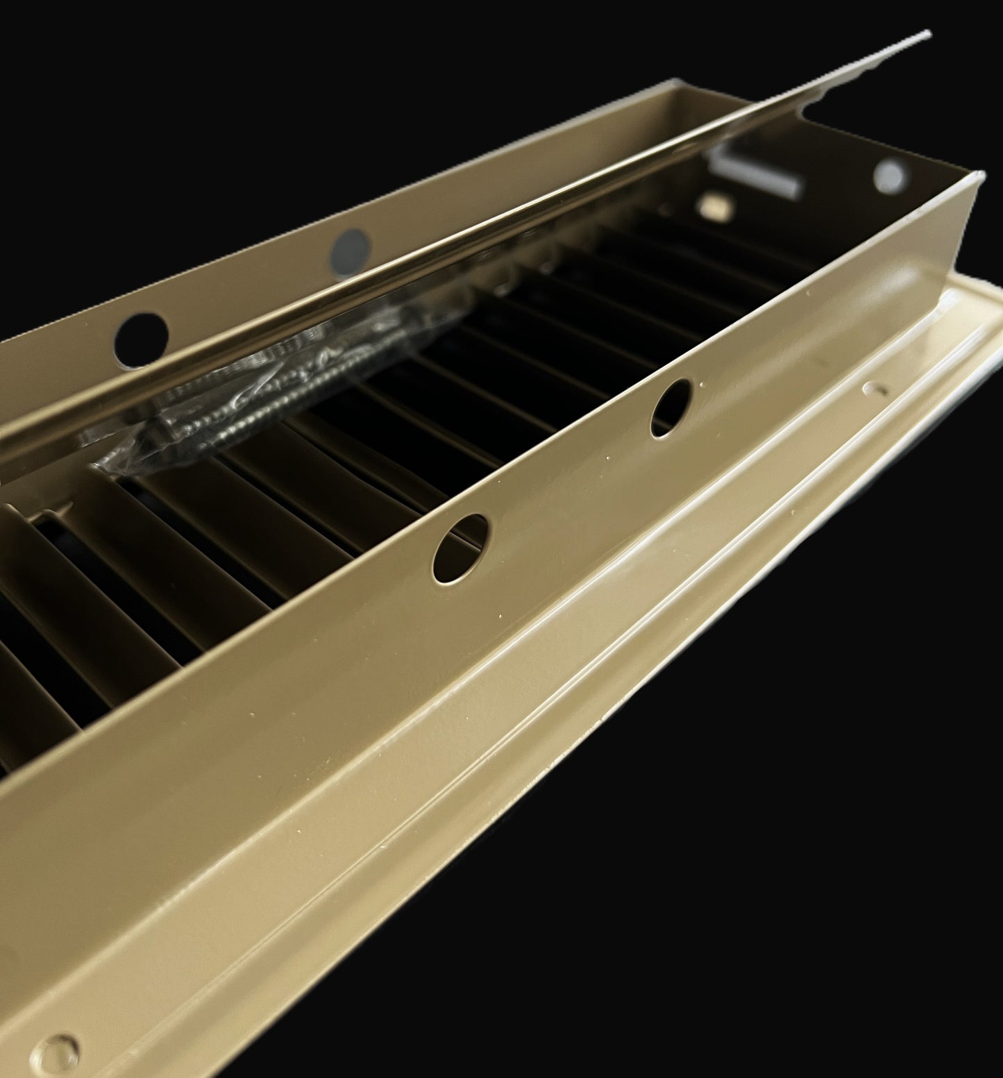 RV and Home Brown Stamped Steel Floor Diffuser/Register with Damper 10" X 3" (Duct Opening Size) Outside Dimension 11.5"x 4.5"