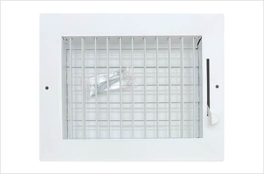 8" x 6" Adjustable Blade Sidewall Ceiling Register Vent Cover Diffuser Heavy Duty Stamped Steel (Outside Dimension 10" x 8")