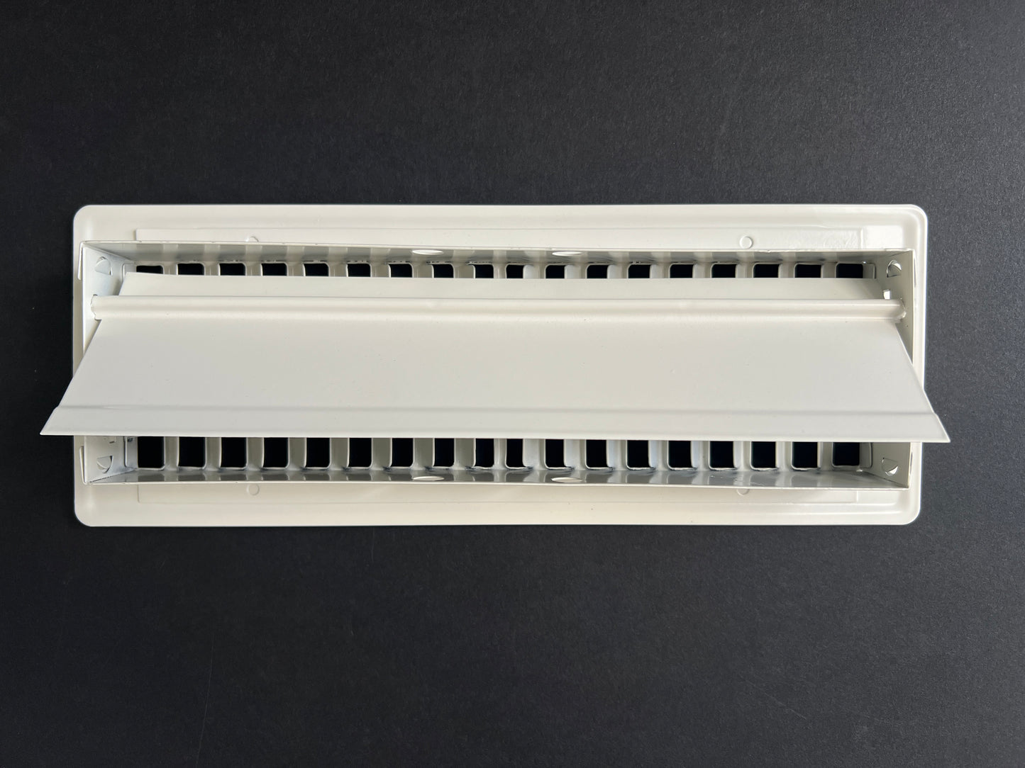 RV and Home White Stamped Steel Floor Diffuser/Register with Damper 10" X 3" (Duct Opening Size) Outside Dimension 11.5"x 4.5"