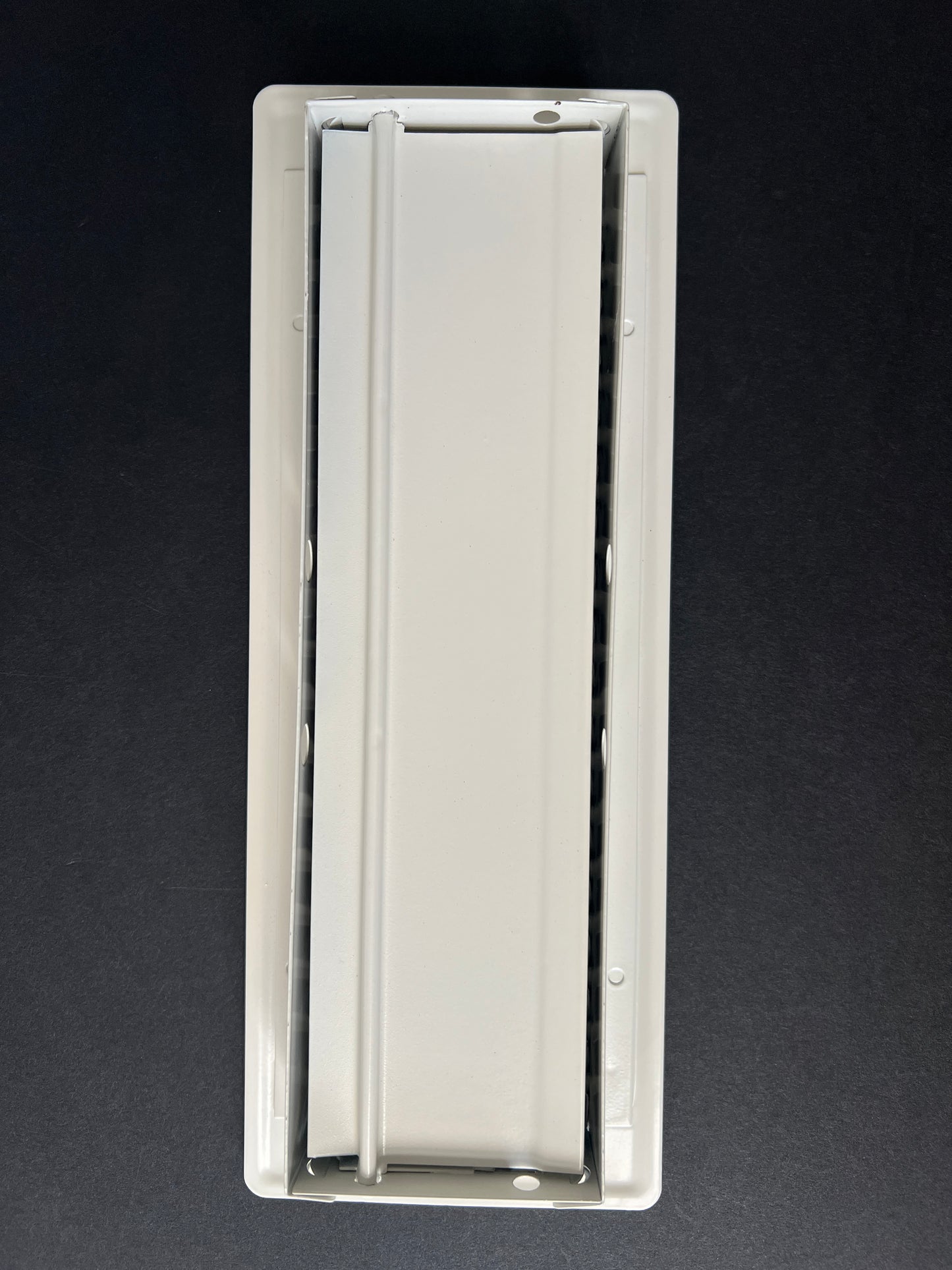 RV and Home White Stamped Steel Floor Diffuser/Register with Damper 10" X 3" (Duct Opening Size) Outside Dimension 11.5"x 4.5"