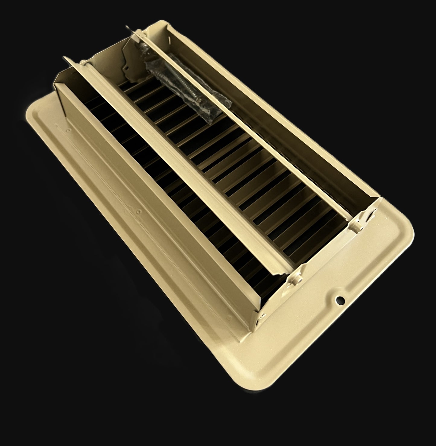 RV and Home Brown Stamped Steel Floor Diffuser/Register with Damper 8" X 4" (Duct Opening Size) Outside Dimension 9.6"x 5.6"