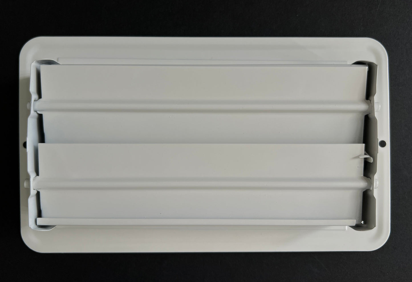 RV and Home White Stamped Steel Floor Diffuser/Register with Damper 8" X 4" (Duct Opening Size) Outside Dimension 9.6"x 5.6"