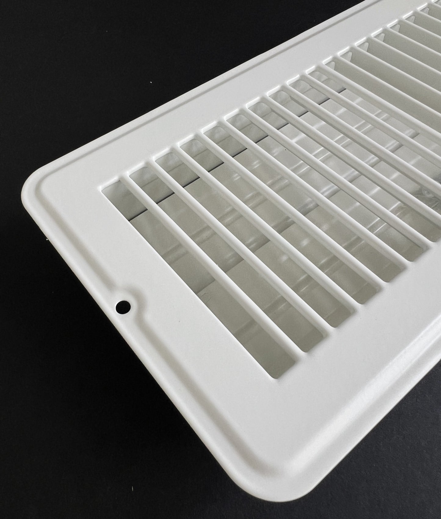 RV and Home White Stamped Steel Floor Diffuser/Register with Damper 10" X 4" (Duct Opening Size) Outside Dimension 11.5"x 5.5"