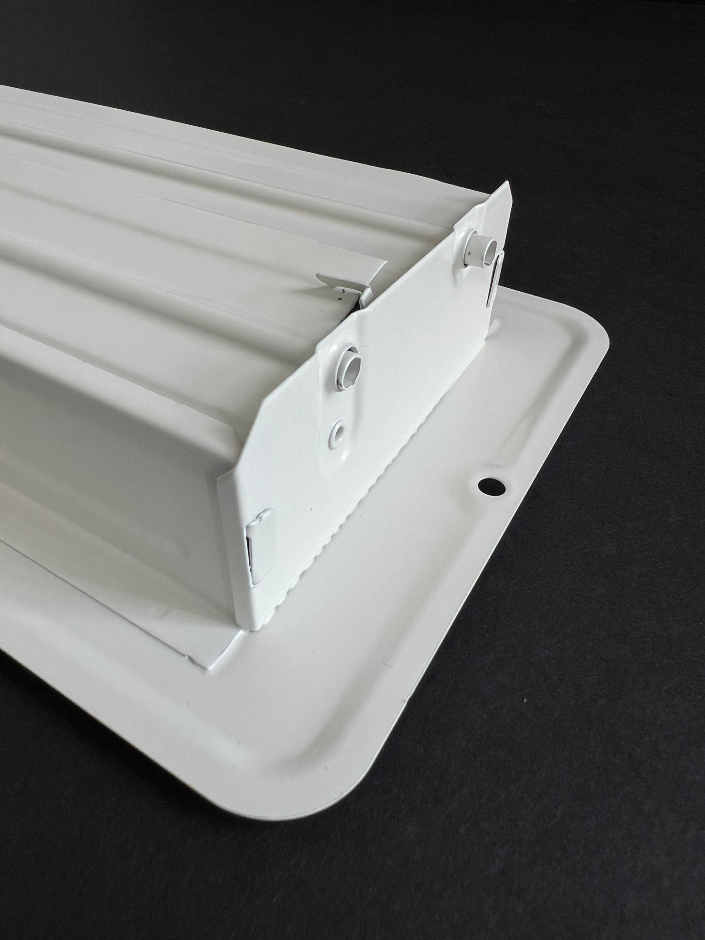 RV and Home White Stamped Steel Floor Diffuser/Register with Damper 10" X 4" (Duct Opening Size) Outside Dimension 11.5"x 5.5"