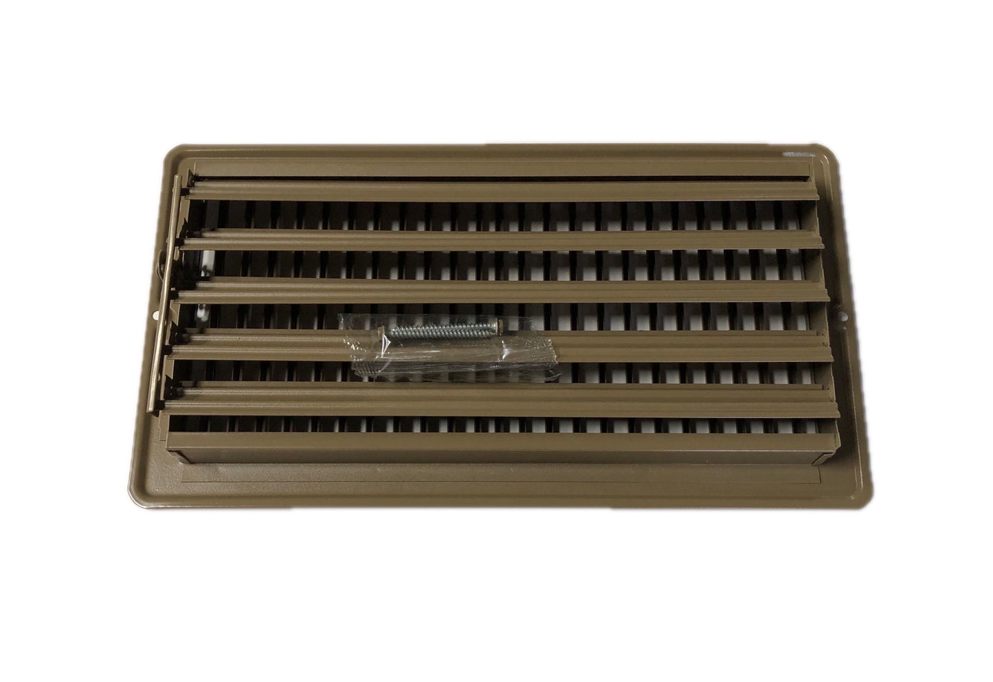 RV and Home Brown Stamped Steel Floor Diffuser/Register with Damper 12" X 6" (Duct Opening Size) Outside Dimension 13.25"x 7.25"