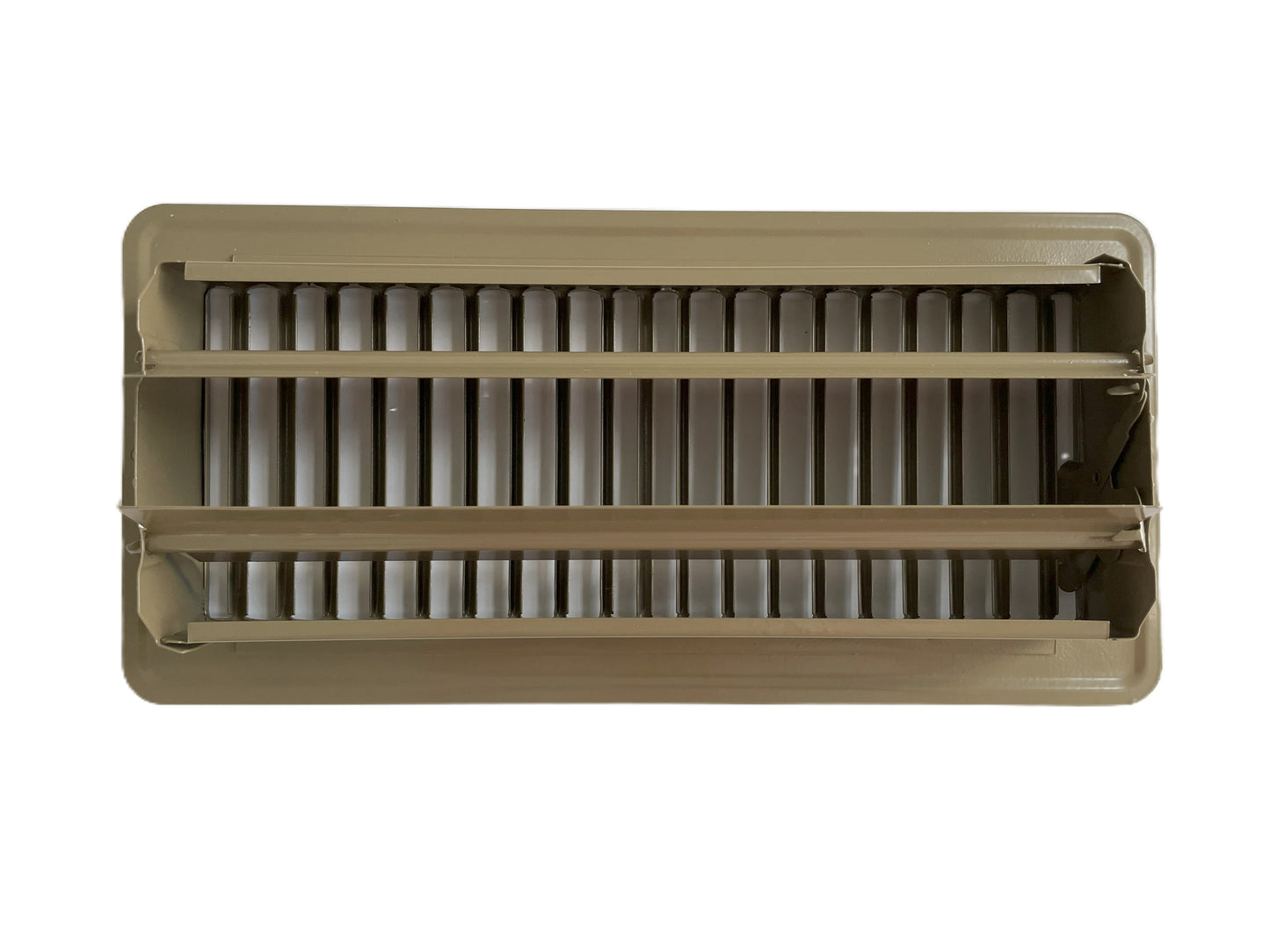 RV and Home Brown Stamped Steel Floor Diffuser/Register with Damper 14" X 6" (Duct Opening Size) Outside Dimension 15.25"x 7.25"