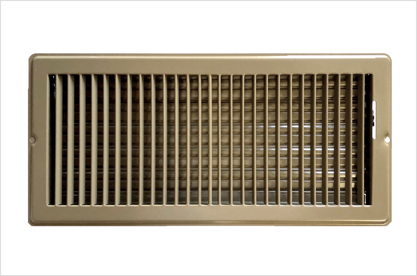 RV and Home Brown Stamped Steel Floor Diffuser/Register with Damper 14" X 6" (Duct Opening Size) Outside Dimension 15.25"x 7.25"