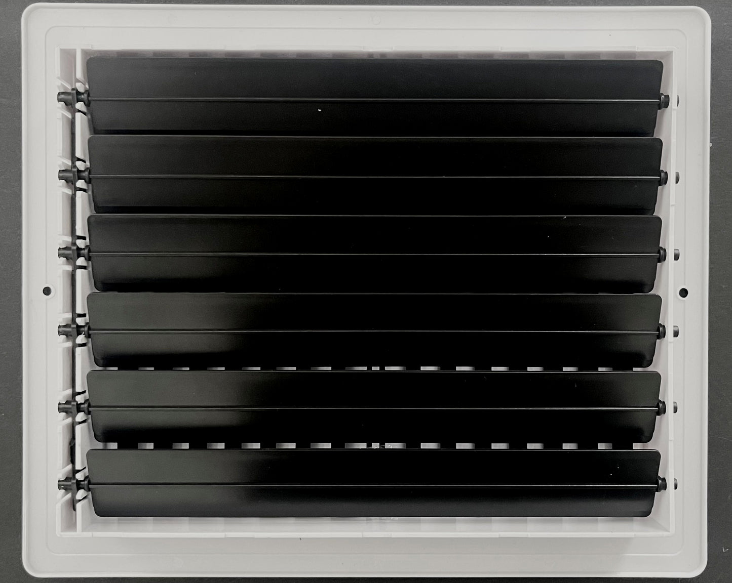 Two-Way Plastic Side Wall/Ceiling Register in White 10" w X 8" h for Duct Opening