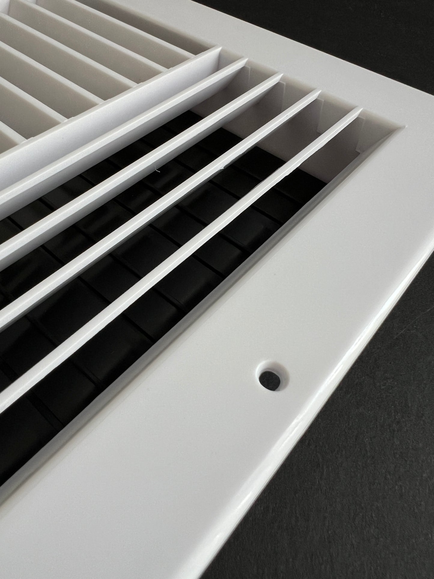 Three-Way Plastic Side Wall/Ceiling Register in White 10"w X 8"h for Duct Opening (Outside Dimension is 12"w X 10"h)