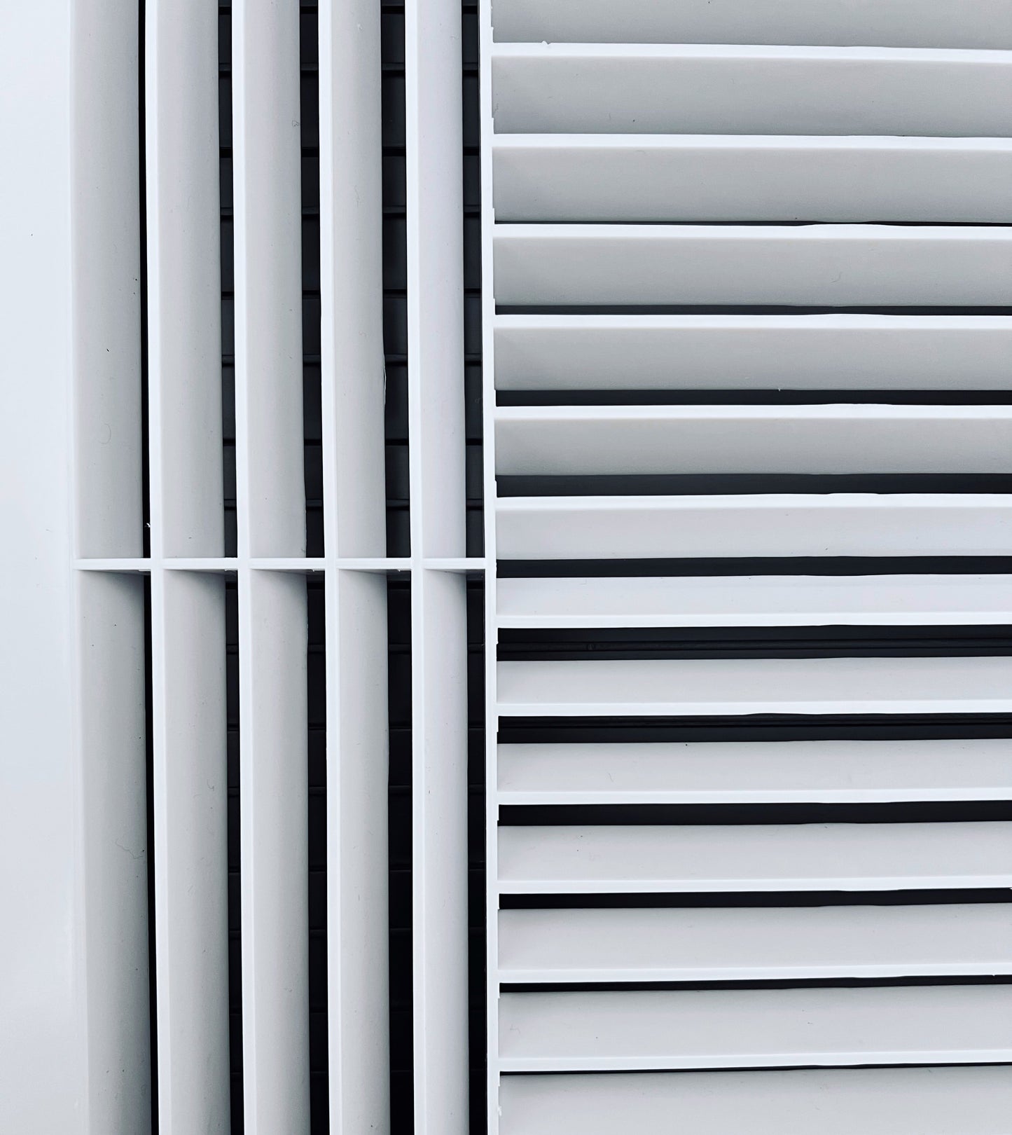 Four-Way Plastic Side Wall/Ceiling Register in White 12" w X 12" h for Duct Opening (Outside Dimension is 14" w X 14" h)