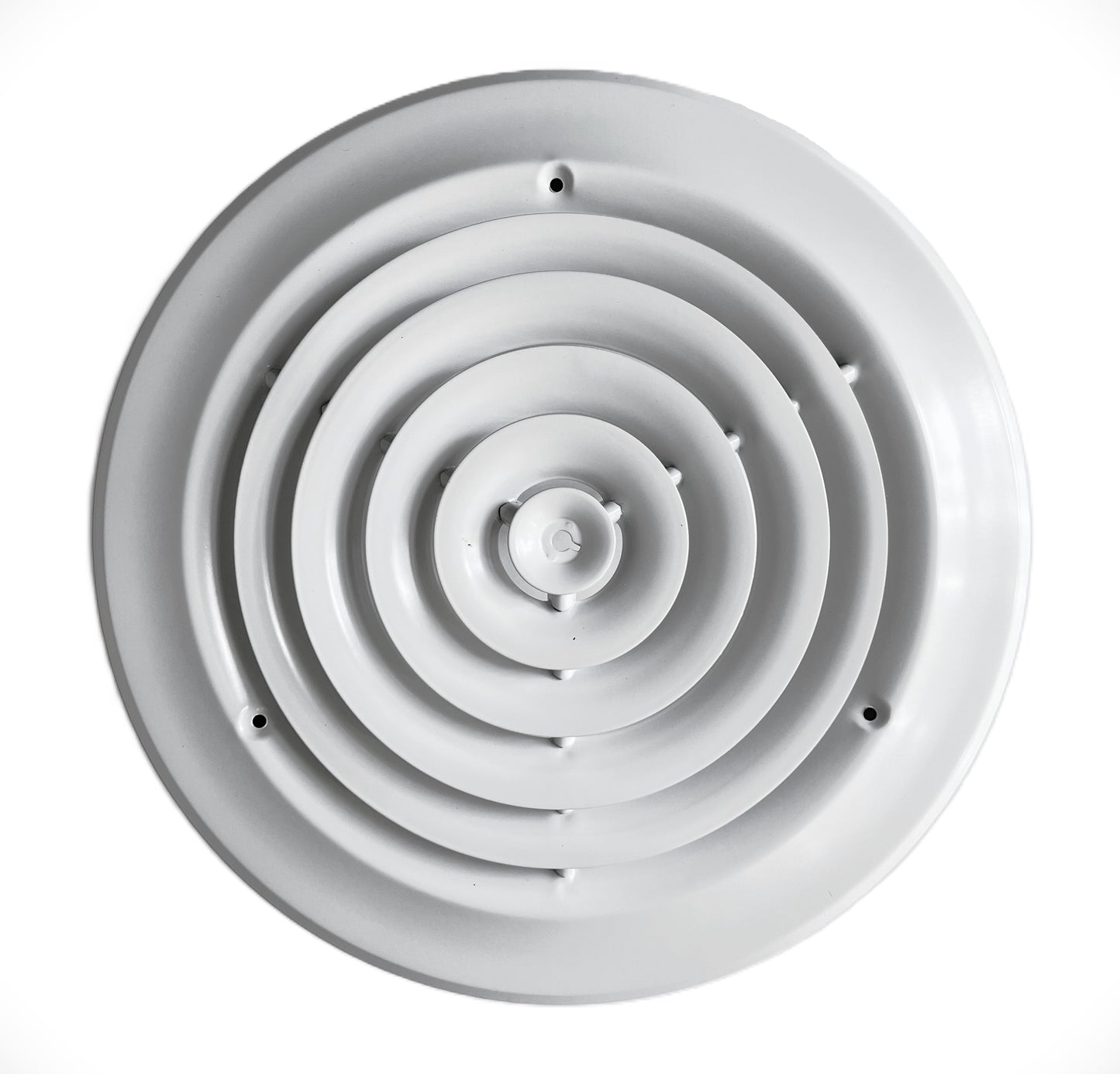 10" Round Ceiling Diffuser White Powder Coated Fitting in 10" Duct Opening