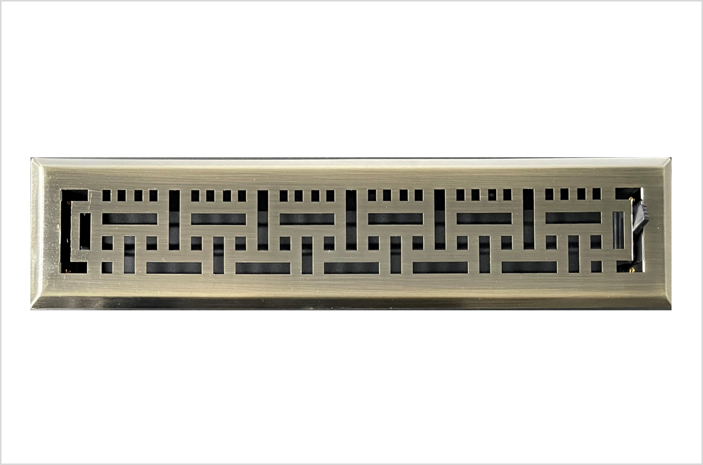 2 inch Wide x14inch Long (Duct Opening Size) Decorative Floor Register Vent with Mesh Cover Trap (Overall Size 3.5 inch Wide x 15.5" Long) Matte Bronze
