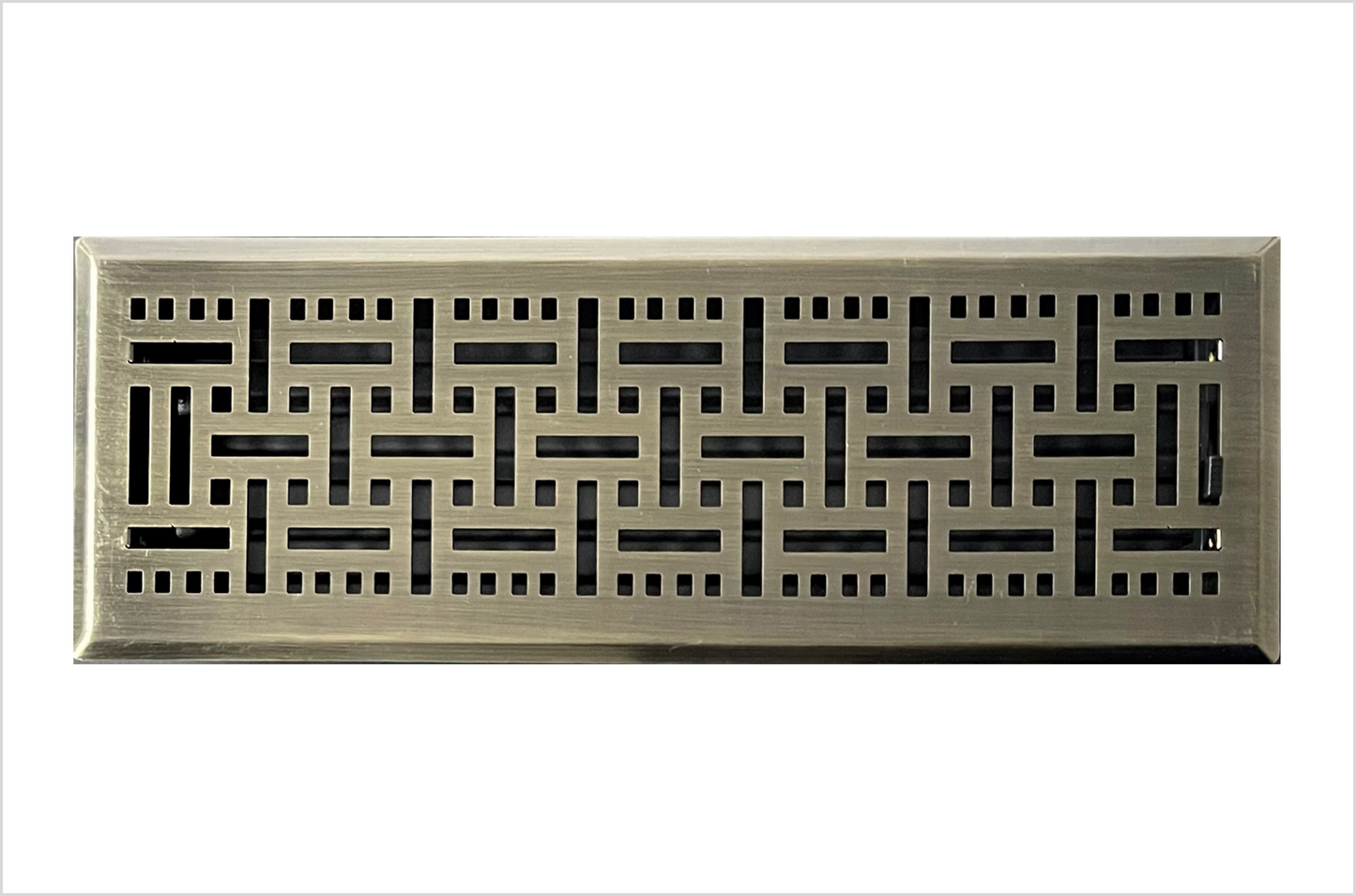 4inch Wide x14inch Long (Duct Opening Size) Decorative Floor Register Vent with Mesh Cover Trap (Overall Size 5.5 inch Wide x 15.5" Long) Matte Bronze