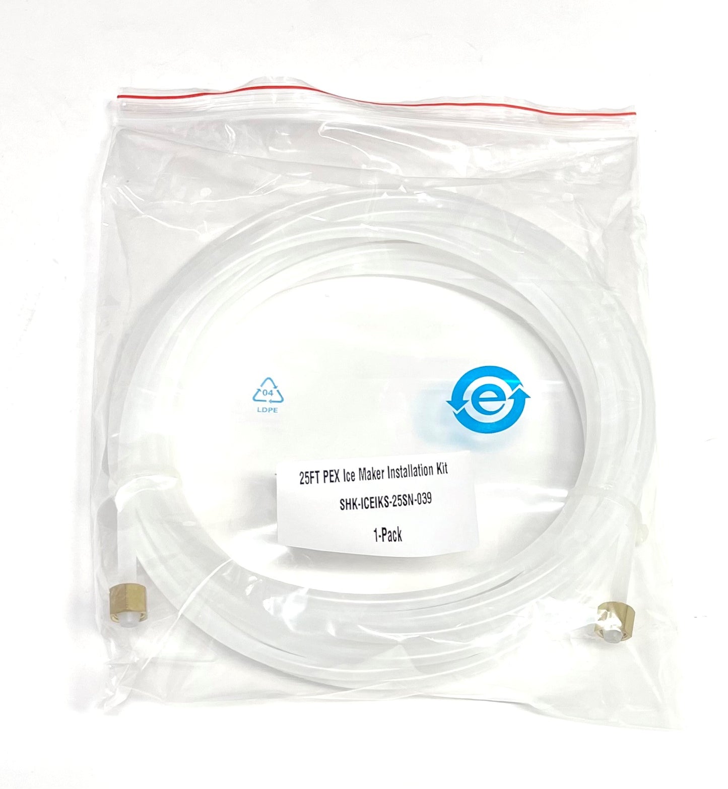 25FT Premium PEX Tubing Ice Maker Water Connector with 1/4'' Comp by 1/4'' Comp Fitting