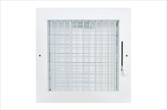 8" x 8" Adjustable Blade Sidewall Ceiling Register Vent Cover Diffuser Heavy Duty Stamped Steel (Listed Size is for Duct Opening or Inside Measurement)
