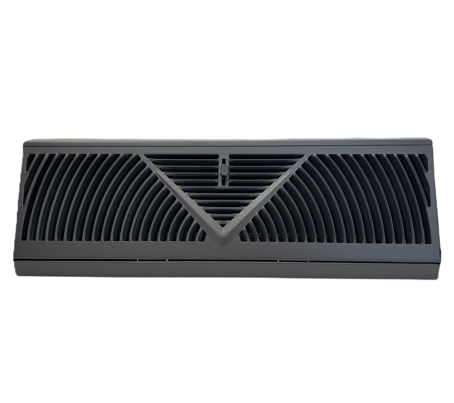 Fits 15" Floor Corner Baseboard Register 15" External Length Register Vent Cover Grille Adjustable Lever for Air Flow Control with Matte Black Powder Coating