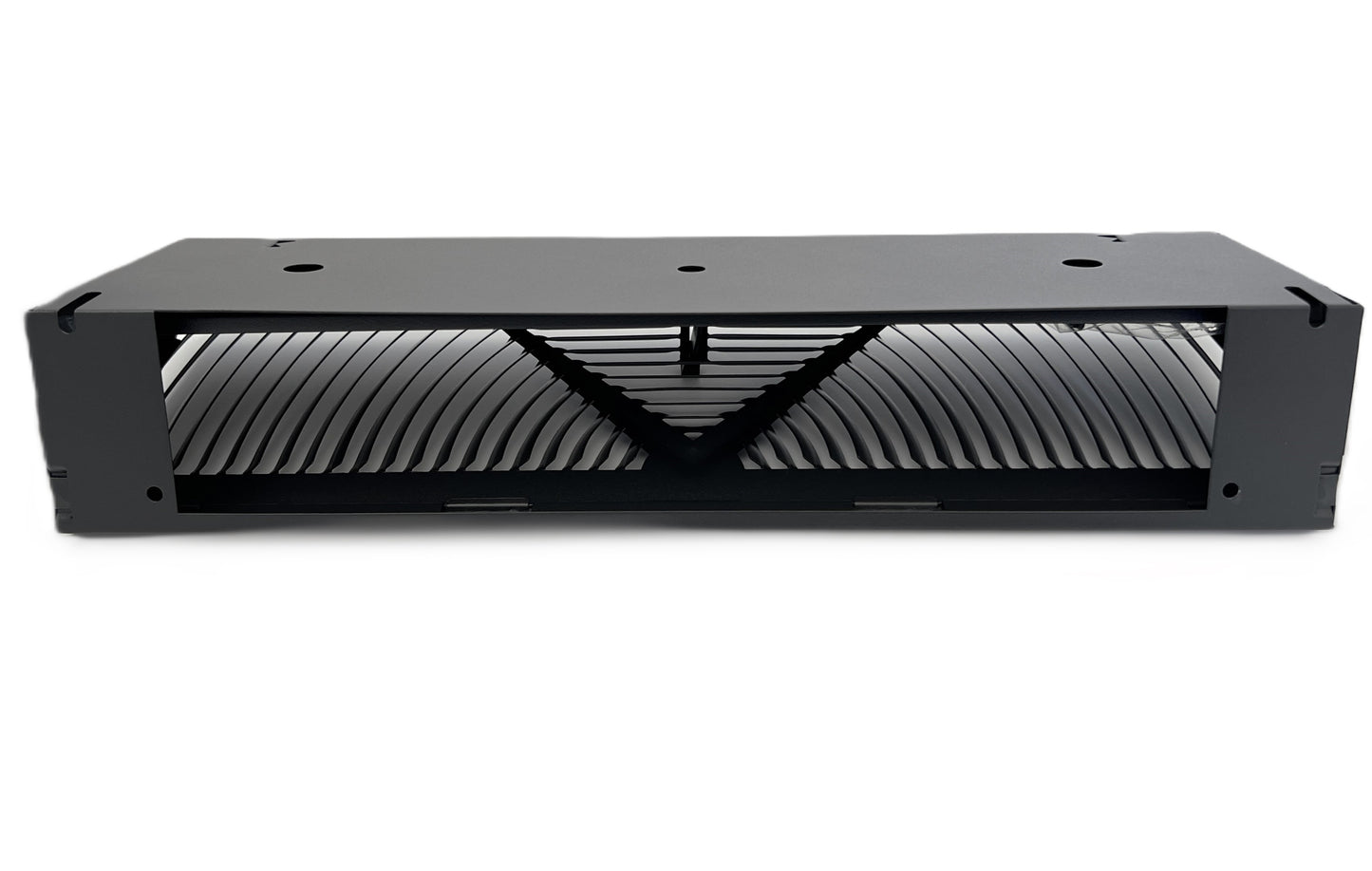 Fits 15" Floor Corner Baseboard Register 15" External Length Register Vent Cover Grille Adjustable Lever for Air Flow Control with Matte Black Powder Coating