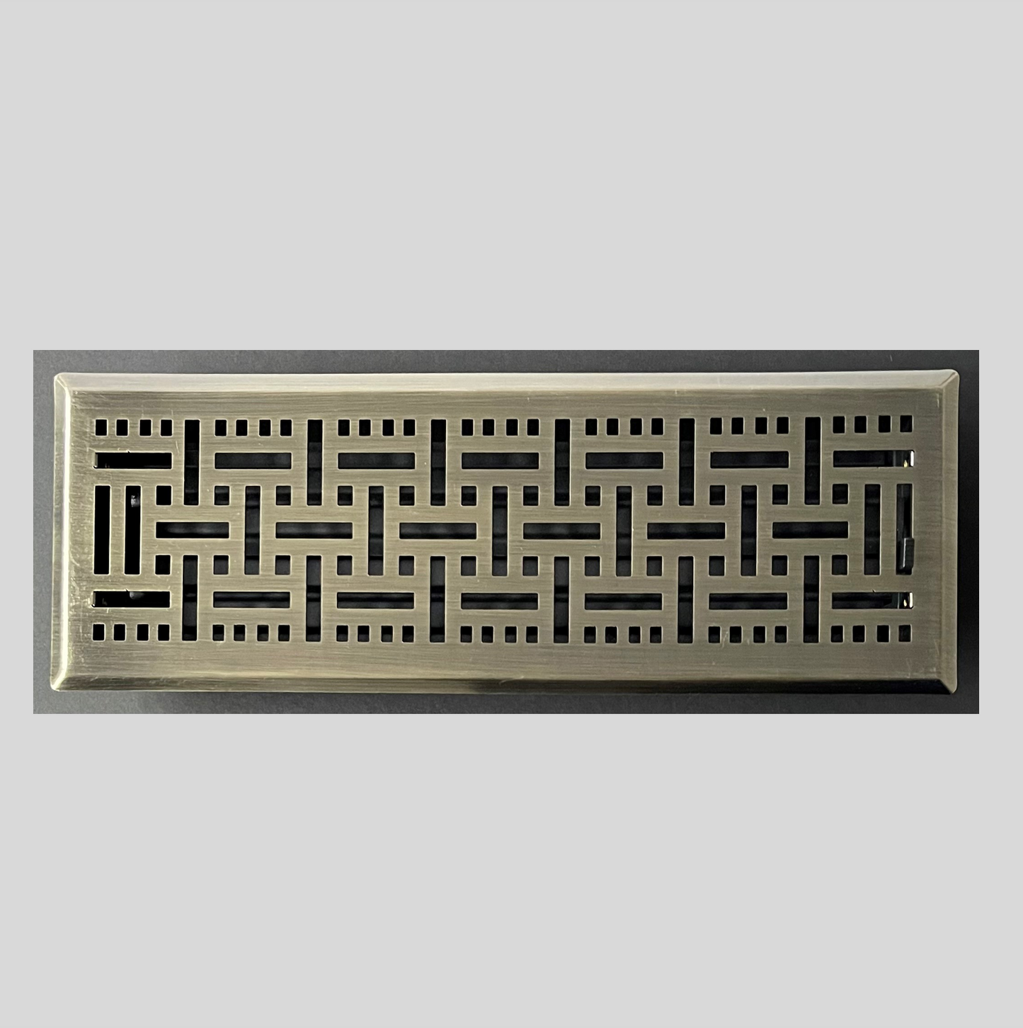 4inch Wide x14inch Long (Duct Opening Size) Decorative Floor Register Vent with Mesh Cover Trap (Overall Size 5.5 inch Wide x 15.5" Long) Matte Bronze