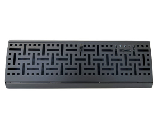 Floor Corner Base Board Register with Adjustable Air Flow Control Lever Come with Selected Color and Finish (Decor Matte Black - 15inch)