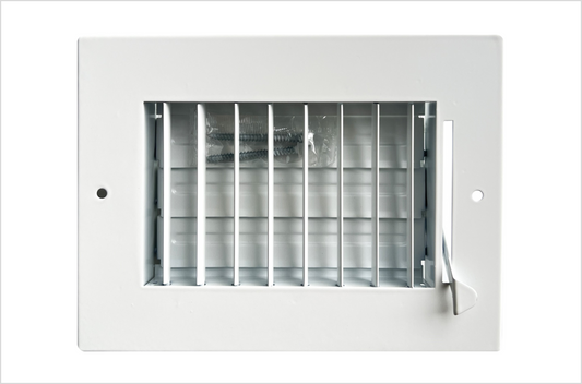 6" x 4" Adjustable Blade Sidewall Ceiling Register Vent Cover Diffuser Heavy Duty Stamped Steel (Listed Size is Duct Opening Inside Measurement)