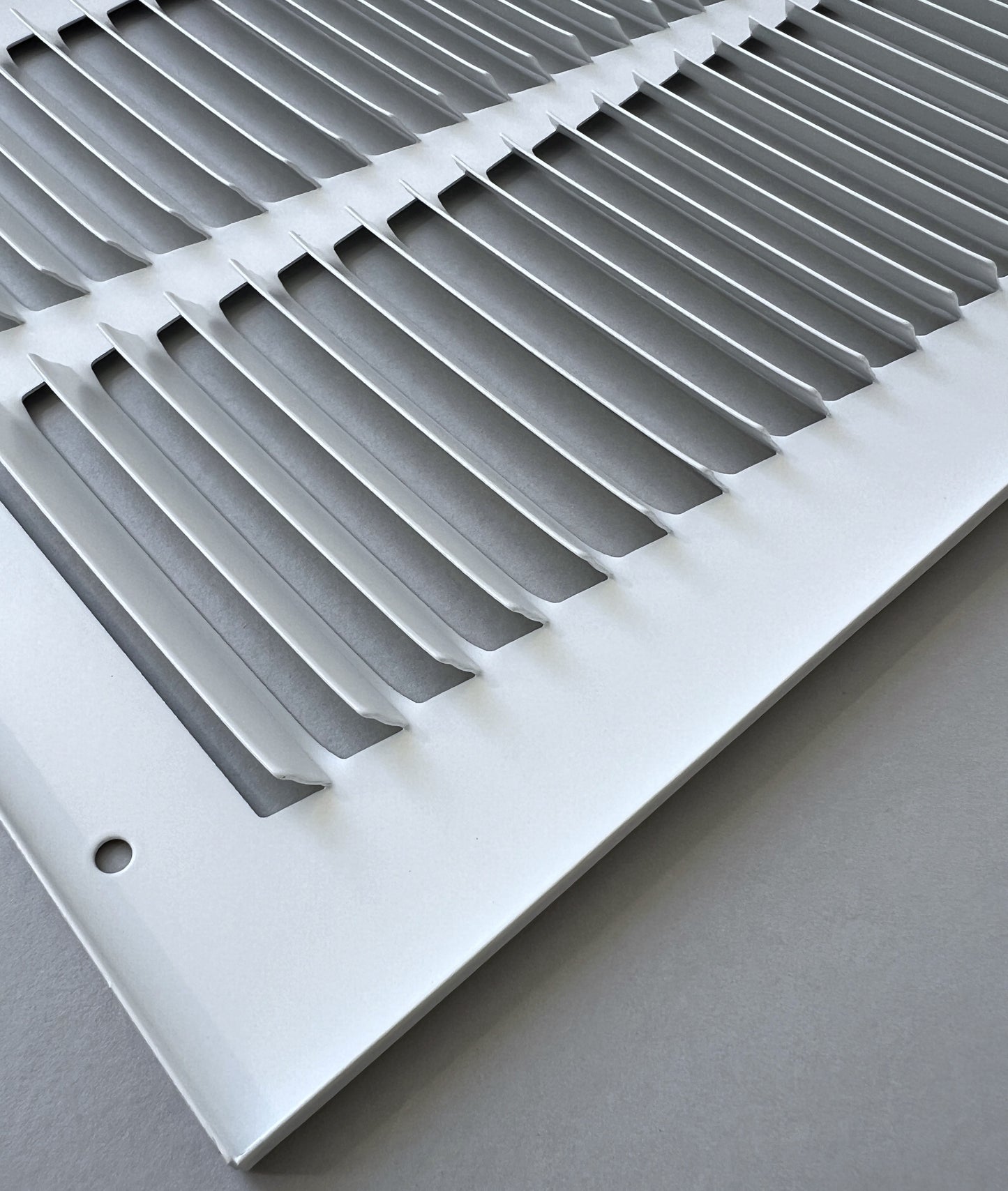 Fits 8x18 Duct Opening Stamped Steel Return Air Grille Vent Cover Grille for Sidewall and Ceiling in White Surface Dimensions: 9.75"W X 19.75"H (8" W x 18" H Duct Opening)