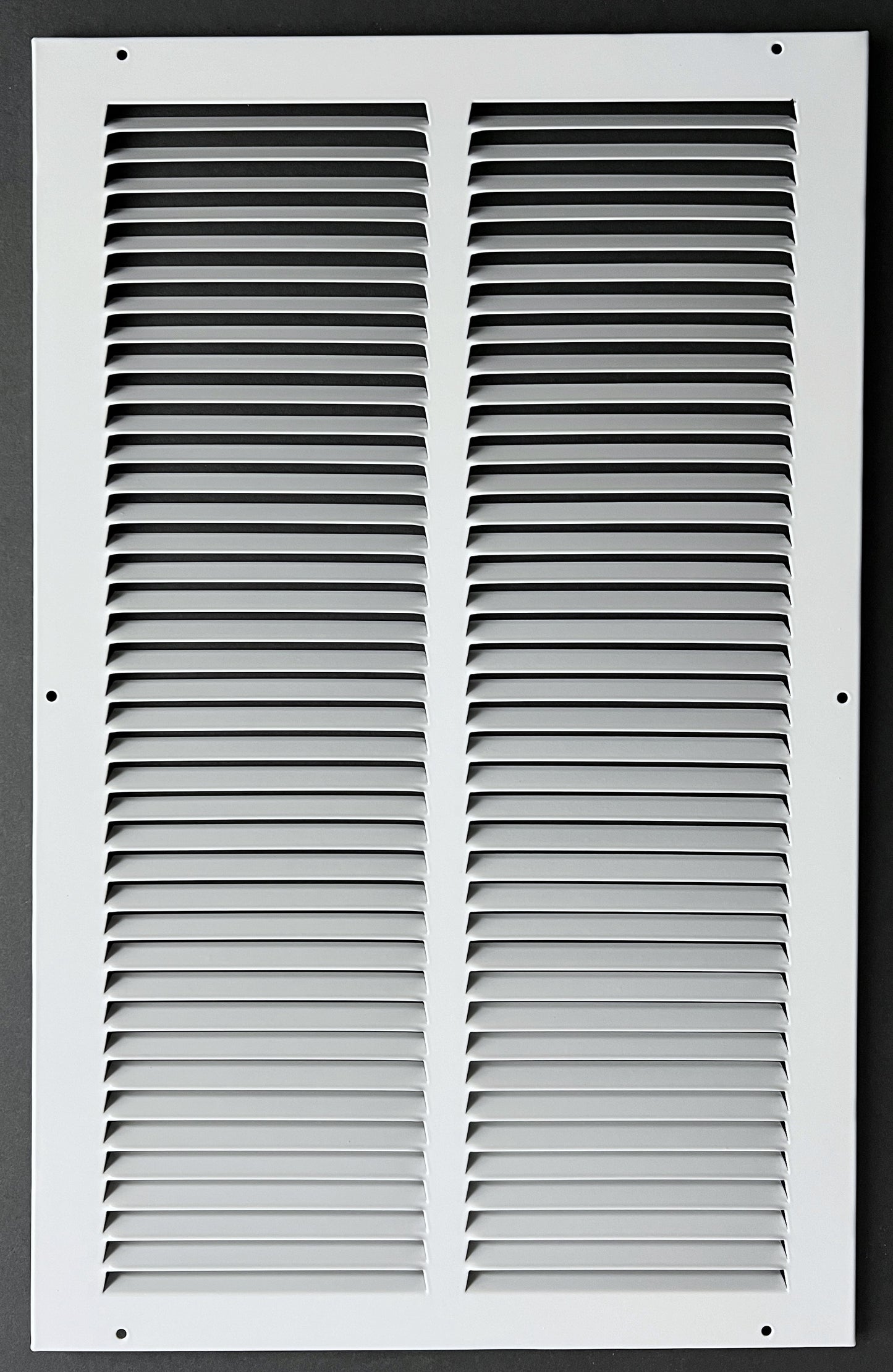 Fits 14x24 Duct Opening Stamped Steel Return Air Grille Vent Cover Grille for Sidewall and Ceiling in White Surface Dimensions: 15.75"W X 25.75"H (14" W x 24" H Duct Opening)