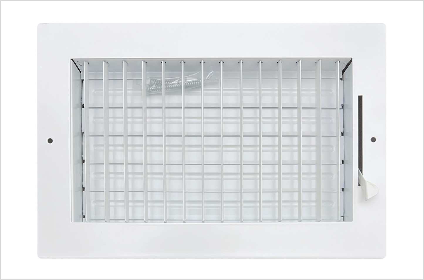 10" x 6" (Inside) Adjustable Blade Sidewall Ceiling Register Vent Cover Diffuser Heavy Duty Stamped Steel (Outside Dimension 11.9" x 8")