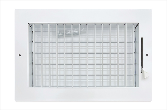 10" x 6" (Inside) Adjustable Blade Sidewall Ceiling Register Vent Cover Diffuser Heavy Duty Stamped Steel (Outside Dimension 11.9" x 8")