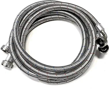 2-Pack Premium Stainless Steel Washing Machine Hoses - 6 FT No-Lead Burst Proof